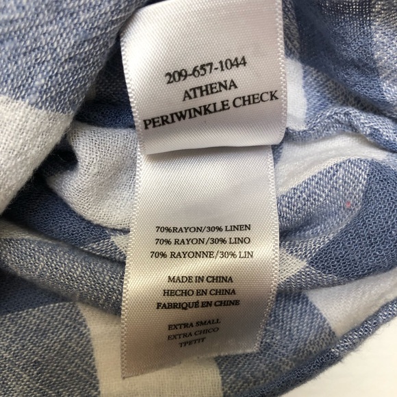Rails Check Athena Wrap Top Periwinkle Size XS - Picture 10 of 11